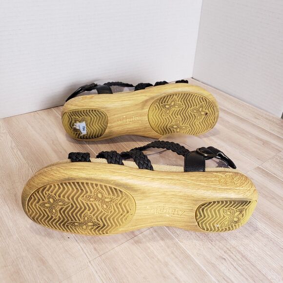 Alegria Jena Black Braided Gladiator Sandals Women’s Size 7.5 EU 38 Comfort Cork - Picture 6 of 7